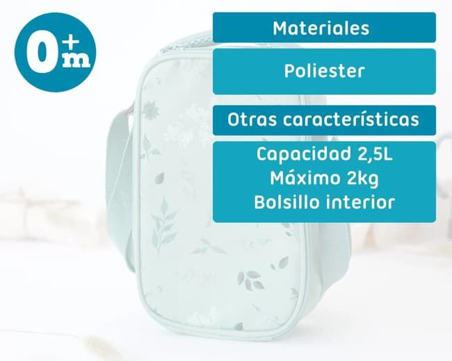 Bolso Térmico de Merienda Infantil Color Salvia - Imagen 4