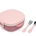 Caja almuerzo 450ml acero inox rosa - Imagen 1