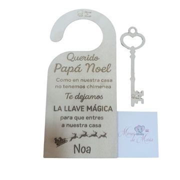 Colgador de Puerta Navideño con Llave Mágica para Papá Noel - Imagen 2