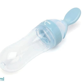 Cuchara alimentadora dosificadora para bebé azul claro - Imagen 1