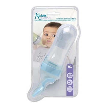 Cuchara alimentadora dosificadora para bebé azul claro - Imagen 2