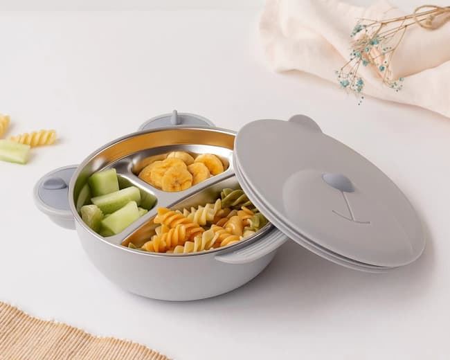 Cuenco Térmico para Bebé en Acero Inoxidable – Oso - Imagen 2