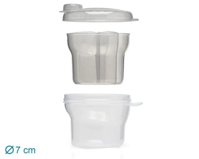 Dispensador de leche en polvo gris para bebés - Imagen 2
