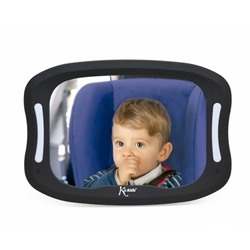 Espejo retrovisor bebé 28x20cm Led - Imagen 1