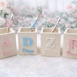 Lapicero de Madera con Lápiz Personalizado - Imagen 1