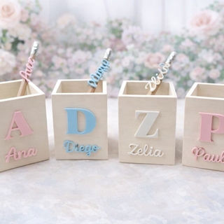 Lapicero de Madera con Lápiz Personalizado - Imagen 1