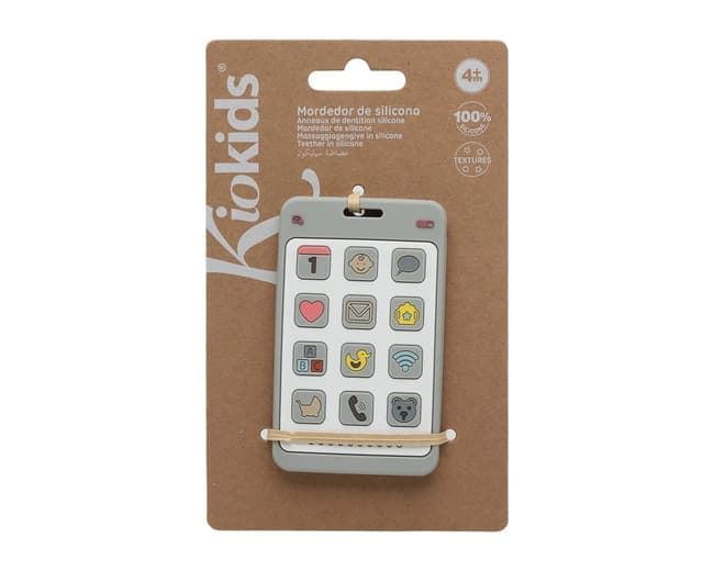 Mordedor para bebé con forma de teléfono gris - Imagen 4