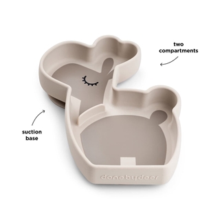 Plato de merienda de silicona Lalee arena Done By Deer - Imagen 2