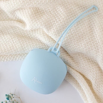 Portachupetes de Silicona Azul para Bebé - Imagen 2