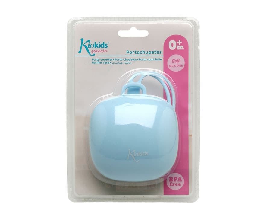 Portachupetes de Silicona Azul para Bebé - Imagen 3