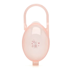 Portachupetes transparente rosa - Imagen 1