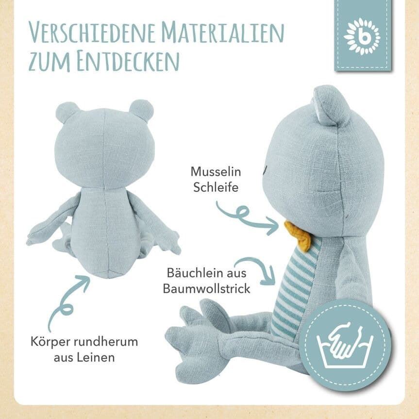 Rana de Peluche de Lino y Algodón - Imagen 2