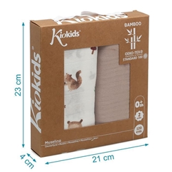 Set 2 muselinas animales - Imagen 2