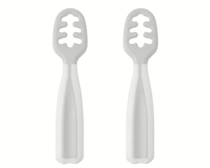 Set 2 precucharas grises para bebé - Imagen 1