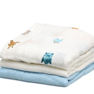 Set 3 muselinas bambú animales - Imagen 1