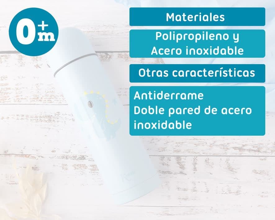 Termo bebé 500ml azul - Imagen 4