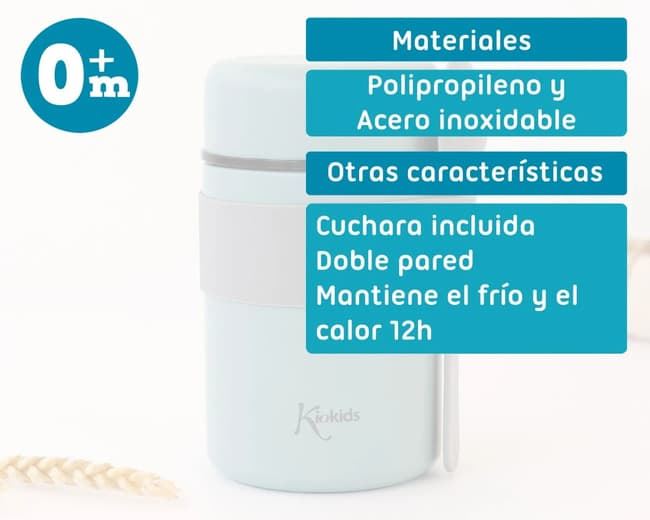 Termo Papillero de Acero Inoxidable 500 ml con Cuchara Sage - Imagen 4